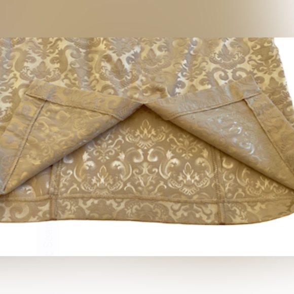 JOSEPH RIBKOFF Gold Brocade Pencil Skirt Size 4 - Picture 4 of 7